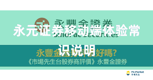 永元证券移动端体验常识说明